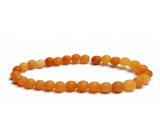 Aventurine orange matte bracelet elastic natural stone, ball 6 mm / 16-17 cm, stone of happiness and prosperity