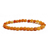 Aventurine orange matte bracelet elastic natural stone, ball 6 mm / 16-17 cm, stone of happiness and prosperity