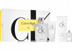 Calvin Klein One toaletní voda 200 ml + toaletní voda 15 ml + tělové mléko 200 ml + sprchový gel 100 ml, dárková sada unisex