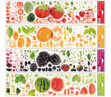 Window film without adhesive fruit stripes 64 x 15 cm 1 sheet