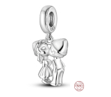 Sterling silver 925 Kissing charm, That kiss is mine, that kiss is yours, love bracelet pendant