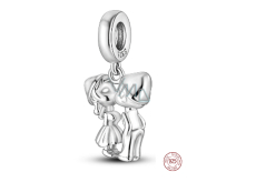 Sterling silver 925 Kissing charm, That kiss is mine, that kiss is yours, love bracelet pendant