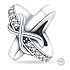 Sterling silver 925 Infinity bead bracelet symbol