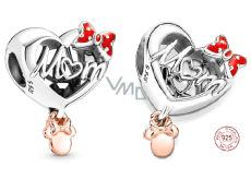 Charm Sterling silver 925 Disney Minnie Mouse Mom - Mom, bead for bracelet
