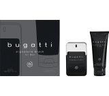 Bugatti Signature Black eau de toilette 100 ml + shower gel 200 ml, gift set for men