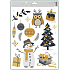 Window film christmas coloured with glitter black tree 30 x 42 cm