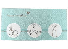 Albi Greeting Card Envelope - Money Envelope, Wallpaper with Rings and Birds 9 x 19 cm