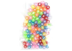 VeMDom Plastic beads 778 with 2 mm projection letters mix 12 g
