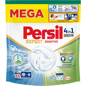 Persil Discs 4in1 Laundry Detergent Deep Clean Expert Sensitive 54 Washes