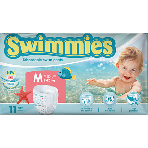 Swimmies swimming diapers 9-15 kg, 11 pcs Swimmies swimming diapers 9-15 kg, 11 pcs