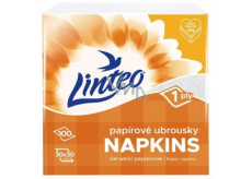 Linteo Satin paper napkins 33 x 33 cm 100 pieces white