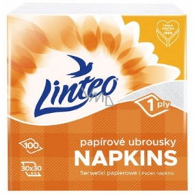 Linteo Satin paper napkins 33 x 33 cm 100 pieces white