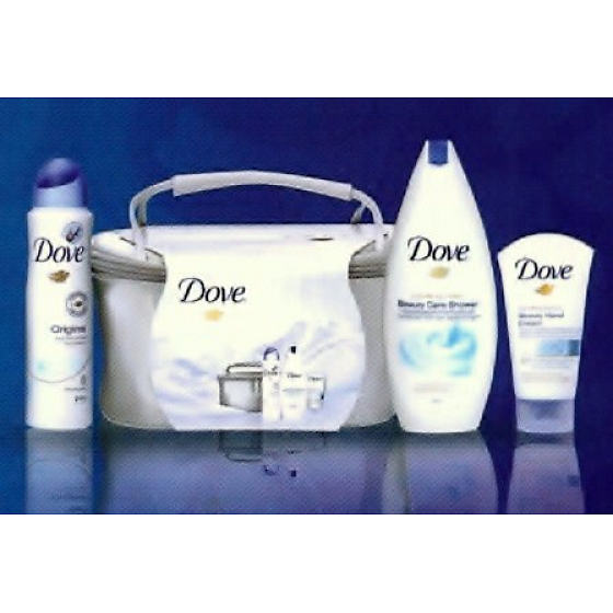 Dove Original silver cosmetic bag