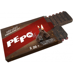 Pe-Po Firestarter 2-in-1 Wooden 20 Ignitions