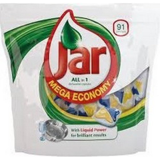 Jar All in 1 Yellow dishwasher capsule 91 pieces
