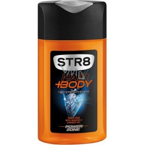 Str8 Power Zone shower gel for body and hair for men 250 ml