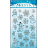 Stickers plastic snowmen silver-blue 25 x 14 cm