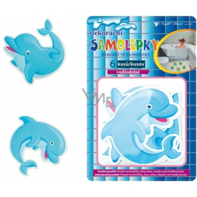 Wall stickers dolphins in a square waterproof 25 x 16 cm 6 pieces