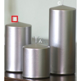 Lima Metal Serie candle silver cylinder 80 x 150 mm 1 piece