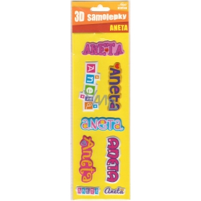 Nekupto 3D Stickers with the name Aneta 8 pieces