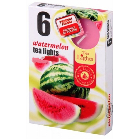 Tea Lights Watermelon Scented Tea Candles 6 Pieces