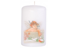 Candle Anděl s trumpetou vonná svíčka válec 50 x 80 mm