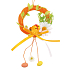 Wreath orange with chicken and eggs, diameter 9 cm