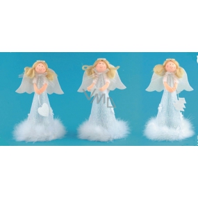 Angel in a skirt with feathers standing 18 cm