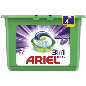 Ariel 3in1 Lavender Freshness gel capsules for washing clothes 14 pieces 378 g