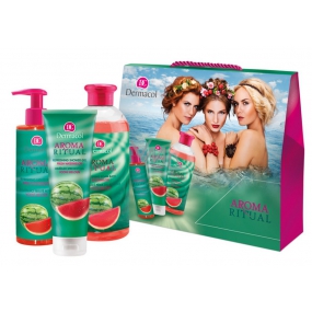 Dermacol Aroma Ritual Watermelon Refreshing shower gel 250 ml + bath foam 500 ml + liquid soap 250 ml, cosmetic set