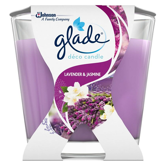 Glade Lavender & Jasmine Lavender and jasmine scented candle burning time up to 30 hours 70 g