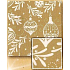 Nekupto Gift wrapping paper 70 x 200 cm Christmas Golden, white flask