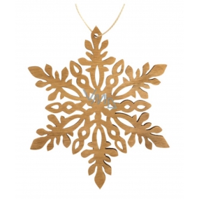 Wooden snowflake for hanging 10 cm,
