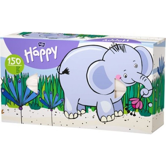 Bella Happy Baby Elephant hygienic handkerchiefs 2 ply 150 pieces