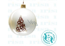 Irisa Flame sphere tree of rings white, set 6 cm 12 pieces