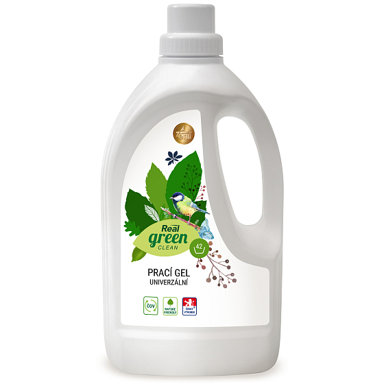 Real Green Clean universal washing gel for white and colored laundry 42 doses of 1.5 l