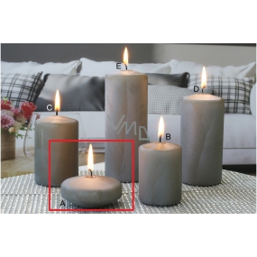 Lima Ice candle gray floating lens 70 x 30 mm 1 piece