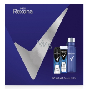 Rexona Men Cobalt 2in1 shower gel and shampoo for men 250 ml + deodorant spray for men 150 ml + water bottle, cosmetic set