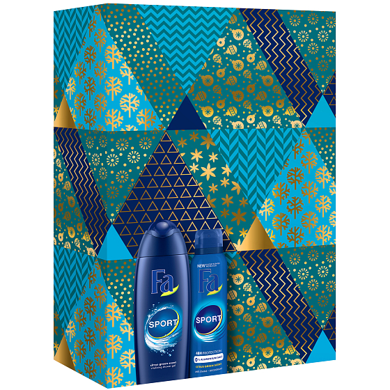 Fa Men Active Sport Energizing shower gel 250 ml + Men Sport Energizing Fresh deodorant spray for men 150 ml, cosmetic set