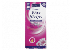 Beauty Formulas Vitamin E Wax Strips Depilation Strips For Legs And Body 40 Pieces