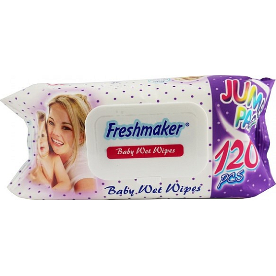 Freshmaker Baby Wet Wipes Jumbo wet wipes for children 120 pieces