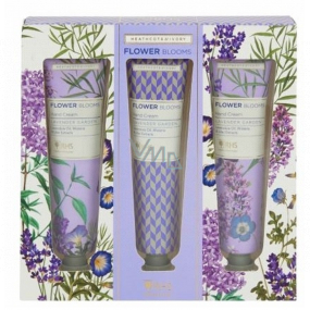 Heathcote & Ivory Flower Blooms Lavender Garden Nourishing Hand & Nail Cream 3 x 30 ml, cosmetic set
