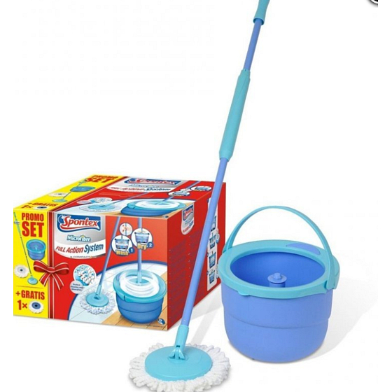 Spontex Full Action System fringe mop + free replacement set