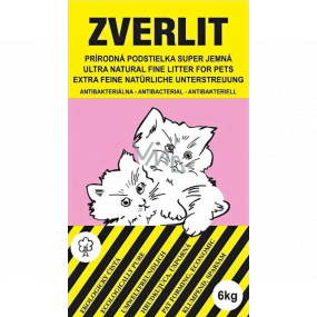 Zverlit Litter ecological pink for cats and rodents with the scent of super soft lumps 6 kg
