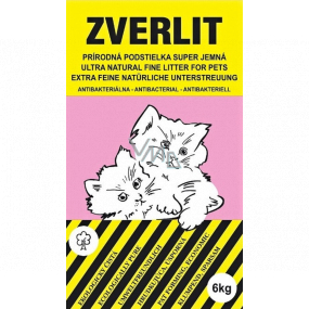 Zverlit Ecological Pink Litter for Cats and Rodents with Scent, Super Fine Clumping 6 kg