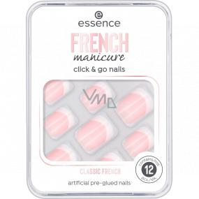 Essence French Manicure Click & Go Nails artificial nails 01 Classic French 12 pieces