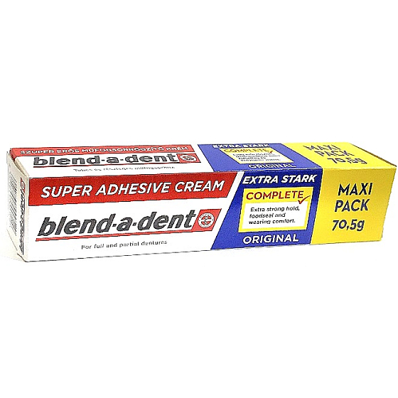 Blend-a-dent Extra Stark Complete Original fixative cream for dentures, denture appliances 70,5 g