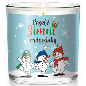 Nekupto Fashion Christmas scented candle Merry winter fun 7 x 7,5 cm