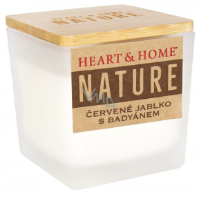 Heart & Home Nature Red apple with star anise scented candle glass, burning time up to 20 hours 80 g