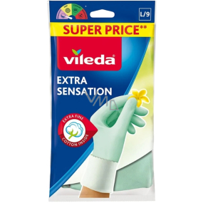 Vileda Extra Sensation rubber gloves size L/9 1 pair